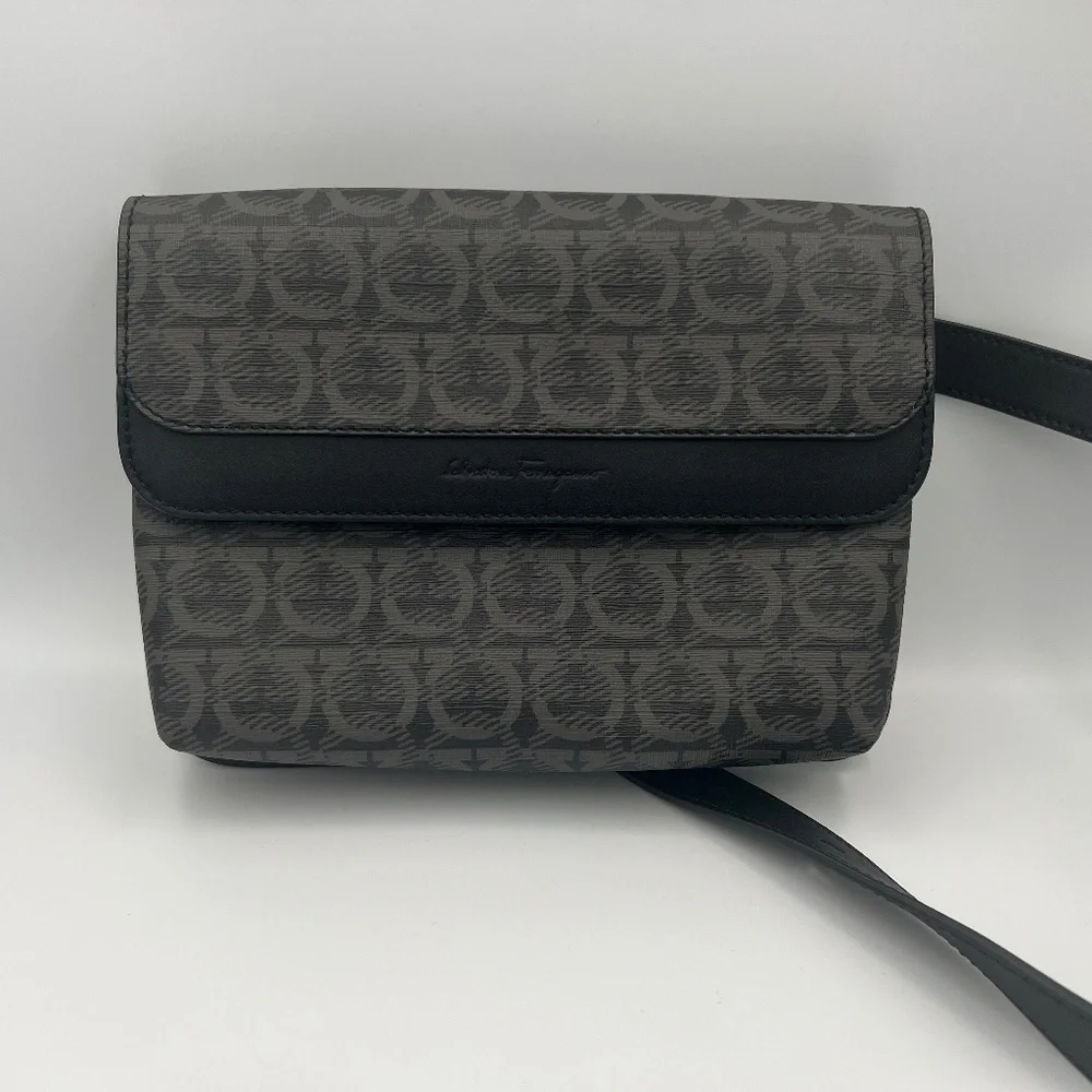 FERRAGAMO GREY Branded belt bag